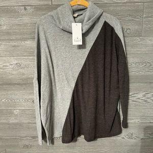 Ember Colorblock Cowl Neck Ribbed Sweater Top Women's Size‎ S